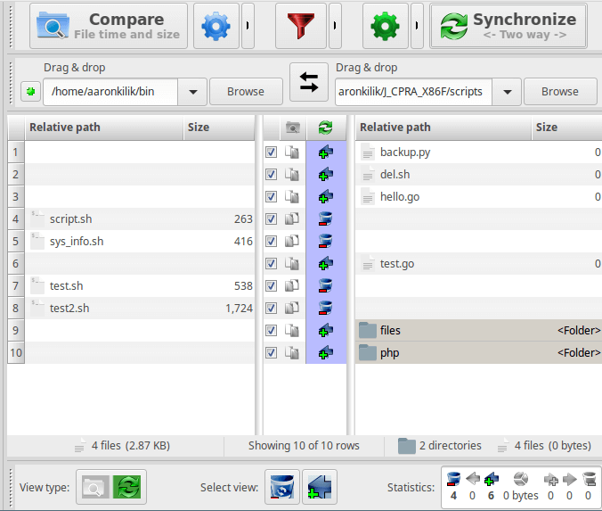 用 FreeFileSync 在 Ubuntu 中对比及同步文件